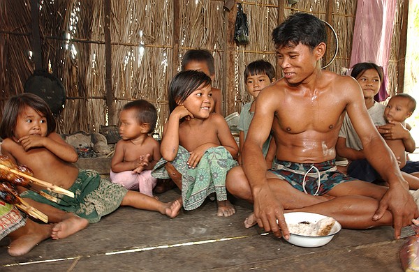 Children gather for a meal at Angkor Children's Hospital. Children gather for a meal at Angkor Children's Hospital.