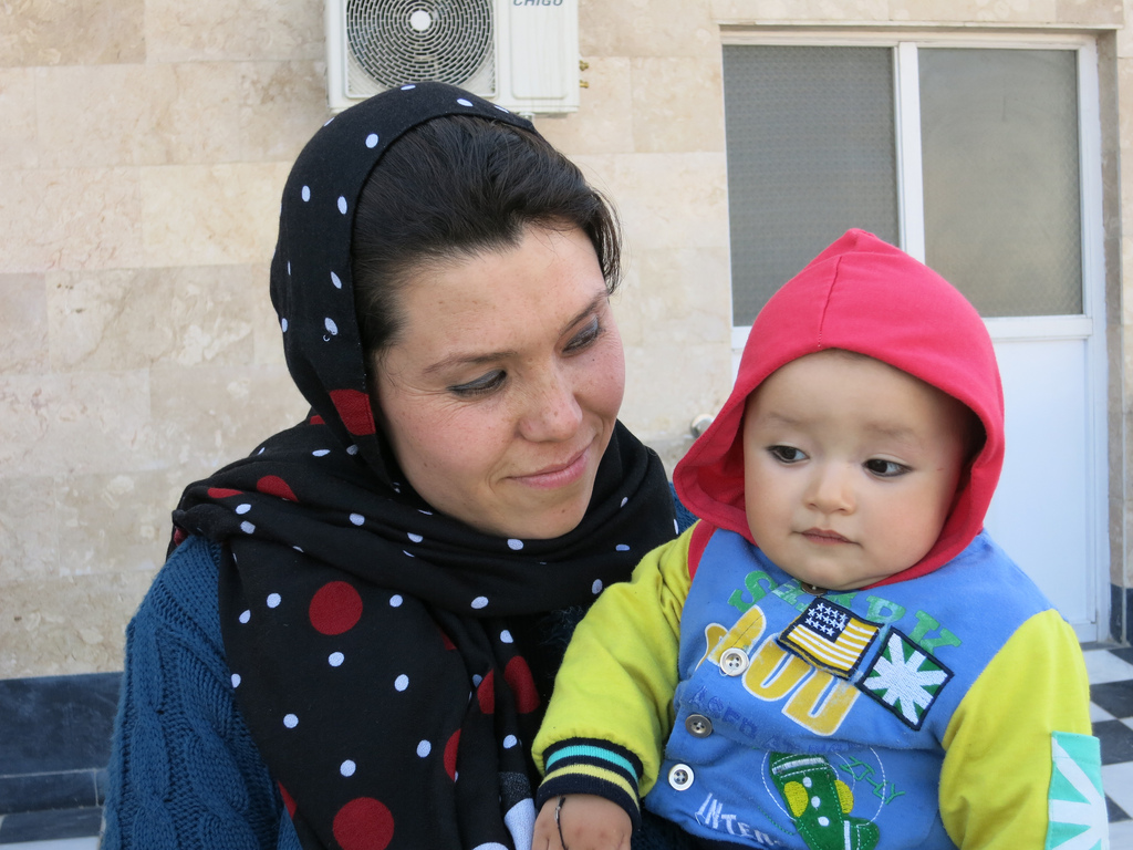Mursal smiles with her daughter. Photo courtesy of American Medical Overseas Relief.