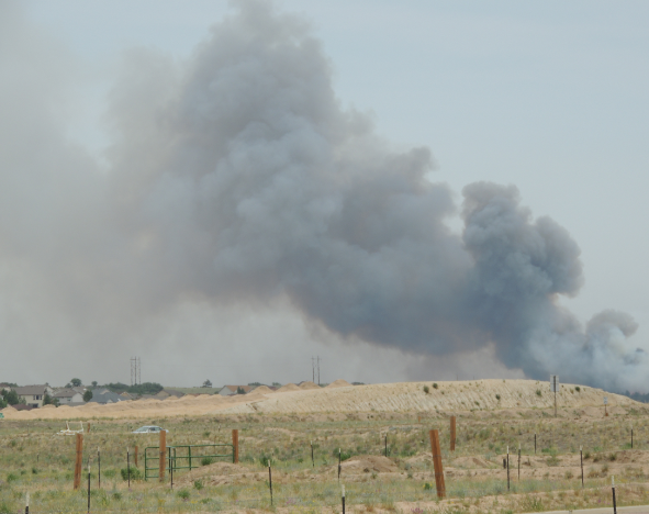 Smoke from the Black Forest Fire can post serious health threats. Photo: Natalie Pate, Direct Relief intern. Smoke from the Black Forest Fire can post serious health threats. Photo: Natalie Pate, Direct Relief intern.