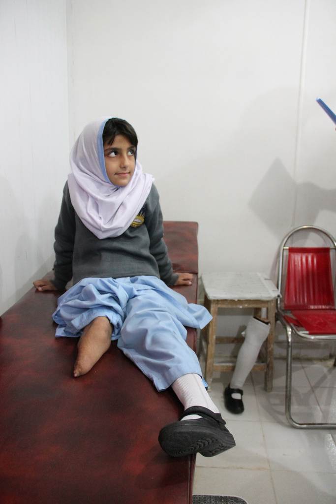 Ain-Ul-Haya is treated at the CHAL Rehabilitation Center in Balakot, Pakistan.