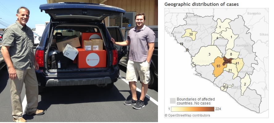 Direct Relief equipped Dr. John Fankhauser with more than $50,000 in specifically-requested medical resources for his return to Monrovia, Liberia.
