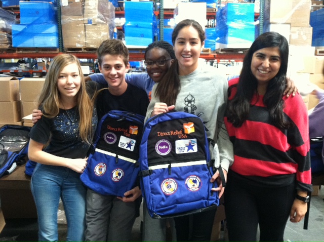 Students from Cate School helped pack 500 MRC "grab and go" backpacks at our warehouse on Tuesday. Students from Cate School helped pack 500 MRC "grab and go" backpacks at our warehouse on Tuesday.
