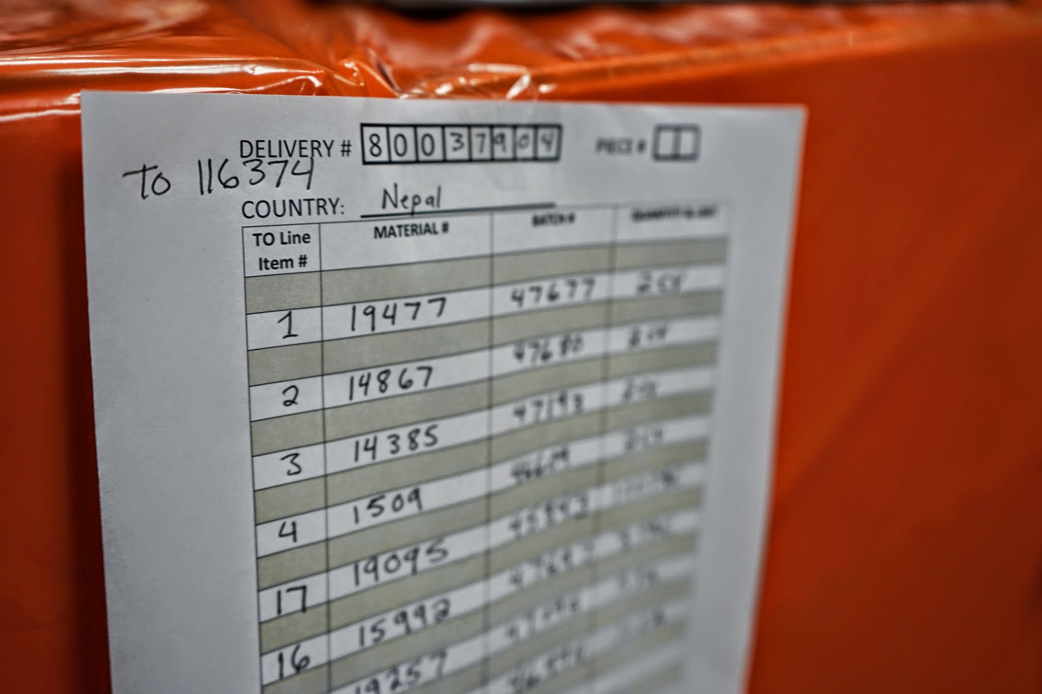 Emergency medical supplies for Nepal to be airlifted from Direct Relief via FedEx