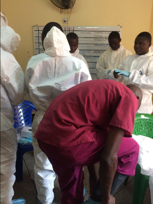 The Ebola isolation unit at Connaught Hospital in Freetown, Sierra Leone. Photo: Dr. Dan Kelly, Wellbody Alliance.