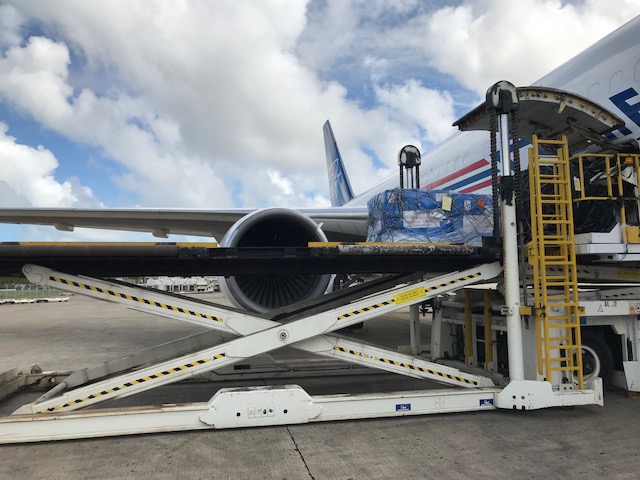 aircraft lands at puerto rico airport