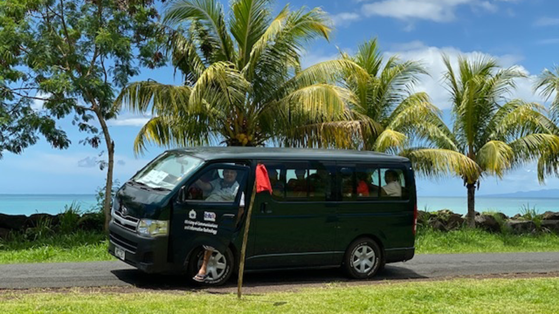 The van Dr. Vija Sehgal's team used to go from village to village, offering the measles vaccine to Samoans. (Photo courtesy of Dr.  Vija Sehgal)