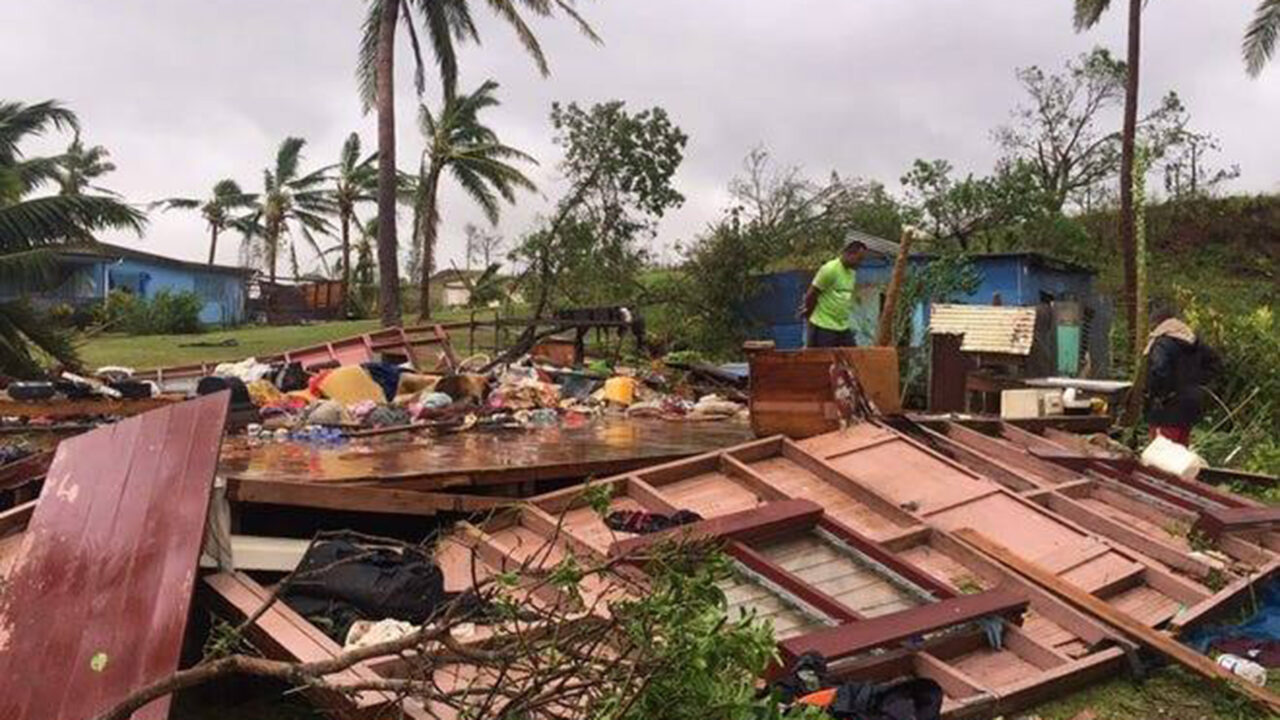 Destruction in the wake of Cyclone Yasa. (Photo courtesy of the Loloma Foundation)