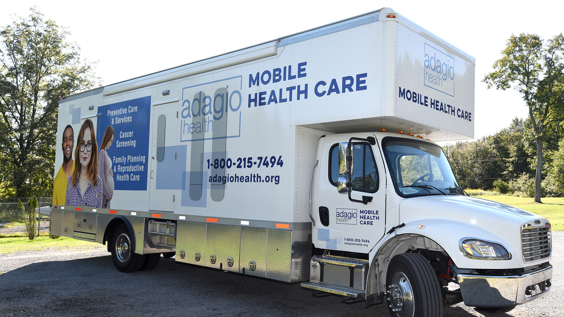 The Adagio Health mobile unit makes its way through Western Pennsylvania. A Bayer and Direct Relief grant award will help Adagio reach patients and increase reproductive health care access. (Photo courtesy of Adagio Health)
