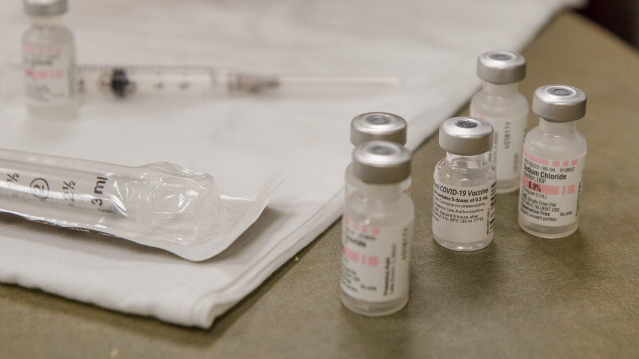 Vials of the Pfizer-BioNTech vaccine