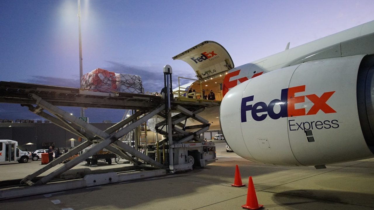 FedEx plane on the tarmac