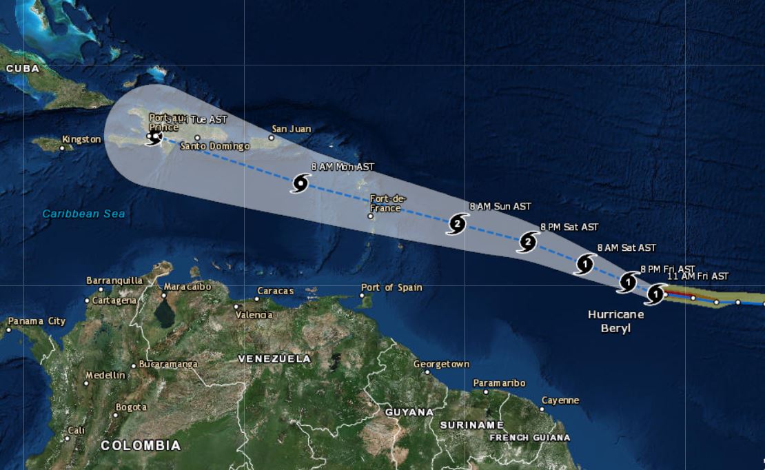 Direct relief monitors hurricane beryl first atlantic hurricane of 2018