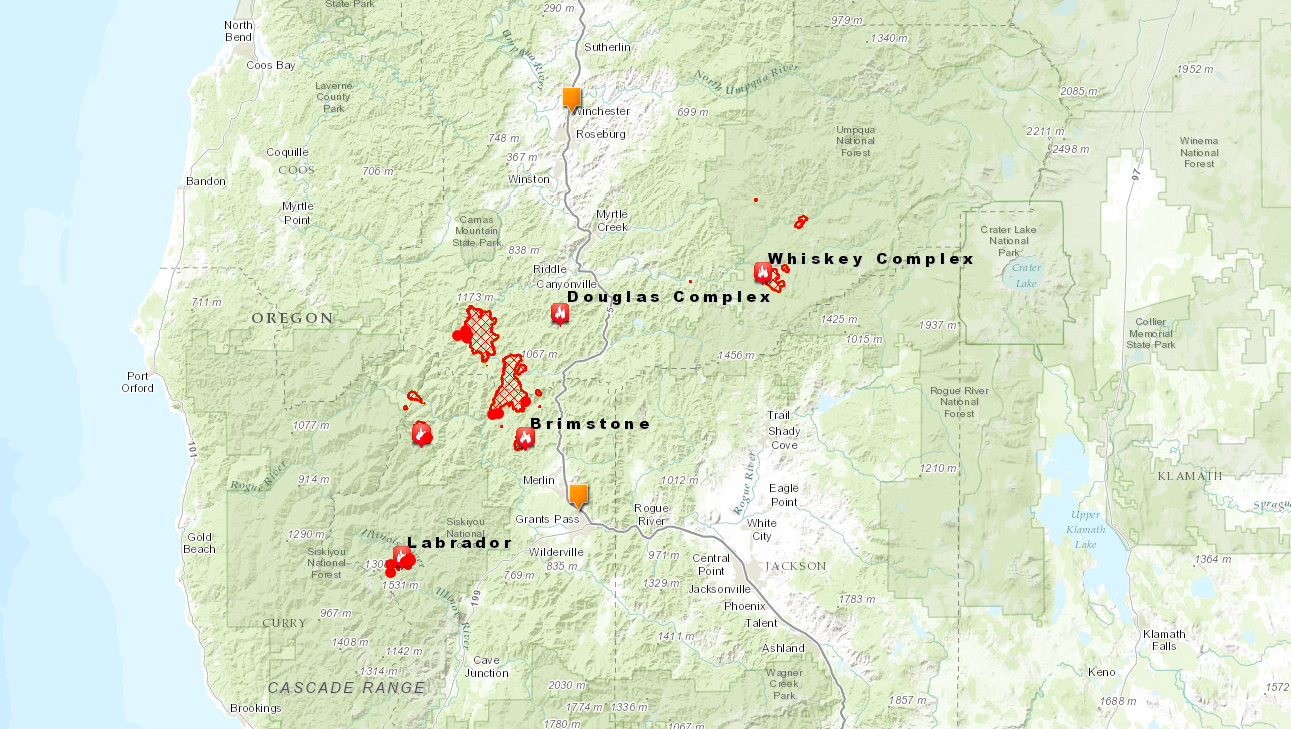 Wildfires In Oregon Map